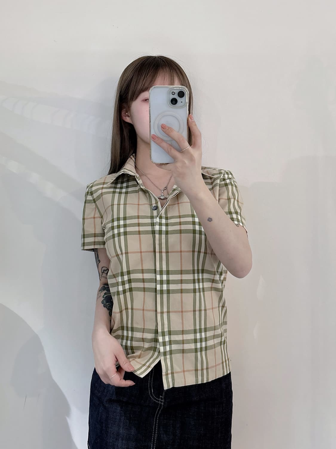 버버리 노바체크 반팔 셔츠 상품이미지2