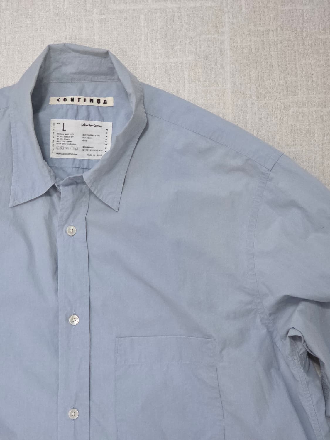 콘티누아 80수 코튼 셔츠 CONTINUA 상품이미지6