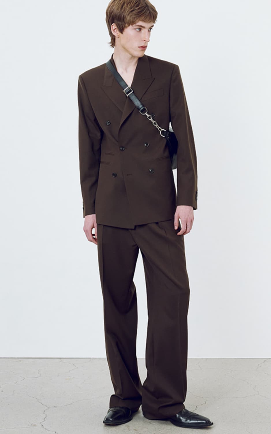 [새상품급] Wool Twill Pleated Wide Trousers 상품이미지4