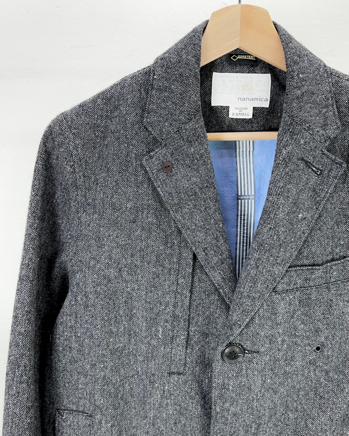 나나미카 차콜 고어텍스 울 체스터필드 카라 코트 상품이미지2