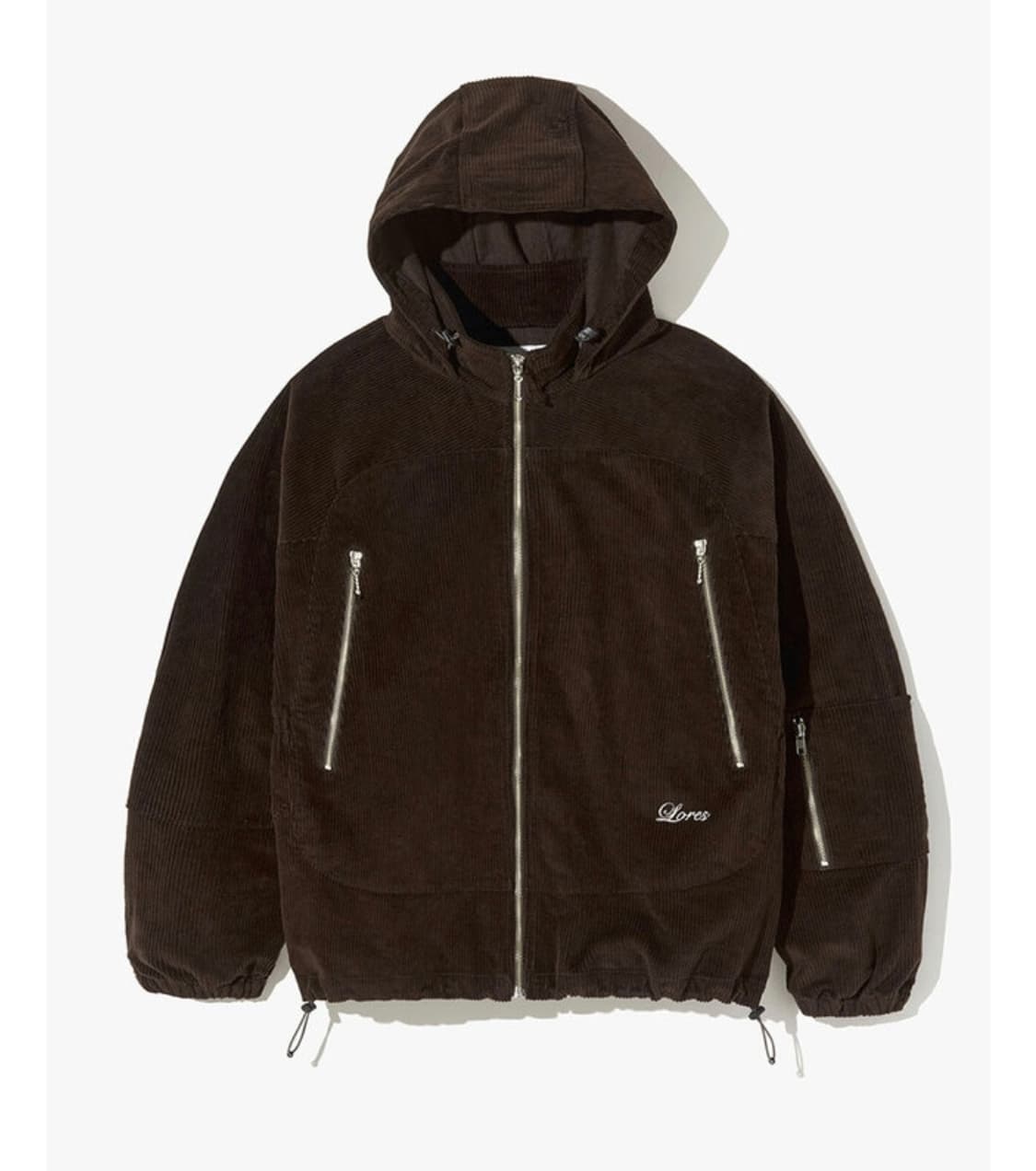 LORES 코듀로이 후드 자켓 브라운 상품이미지1