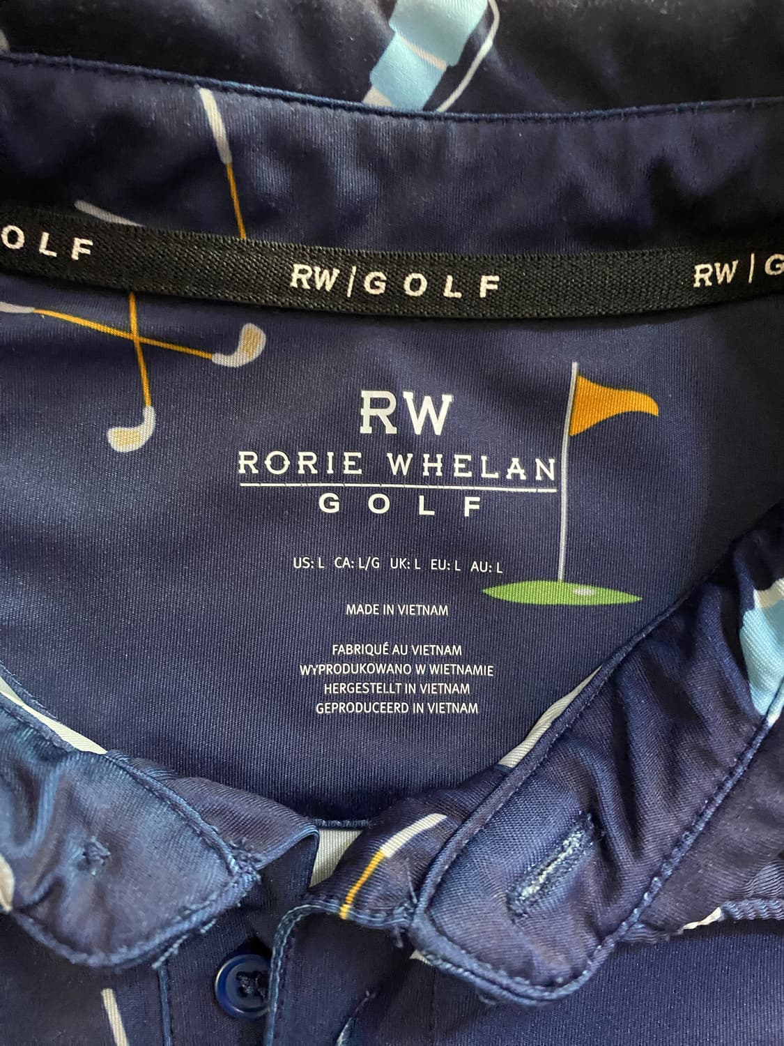 rorie whelan 골프 패턴 폴로셔츠 L 네이비 (105) jo 상품이미지2