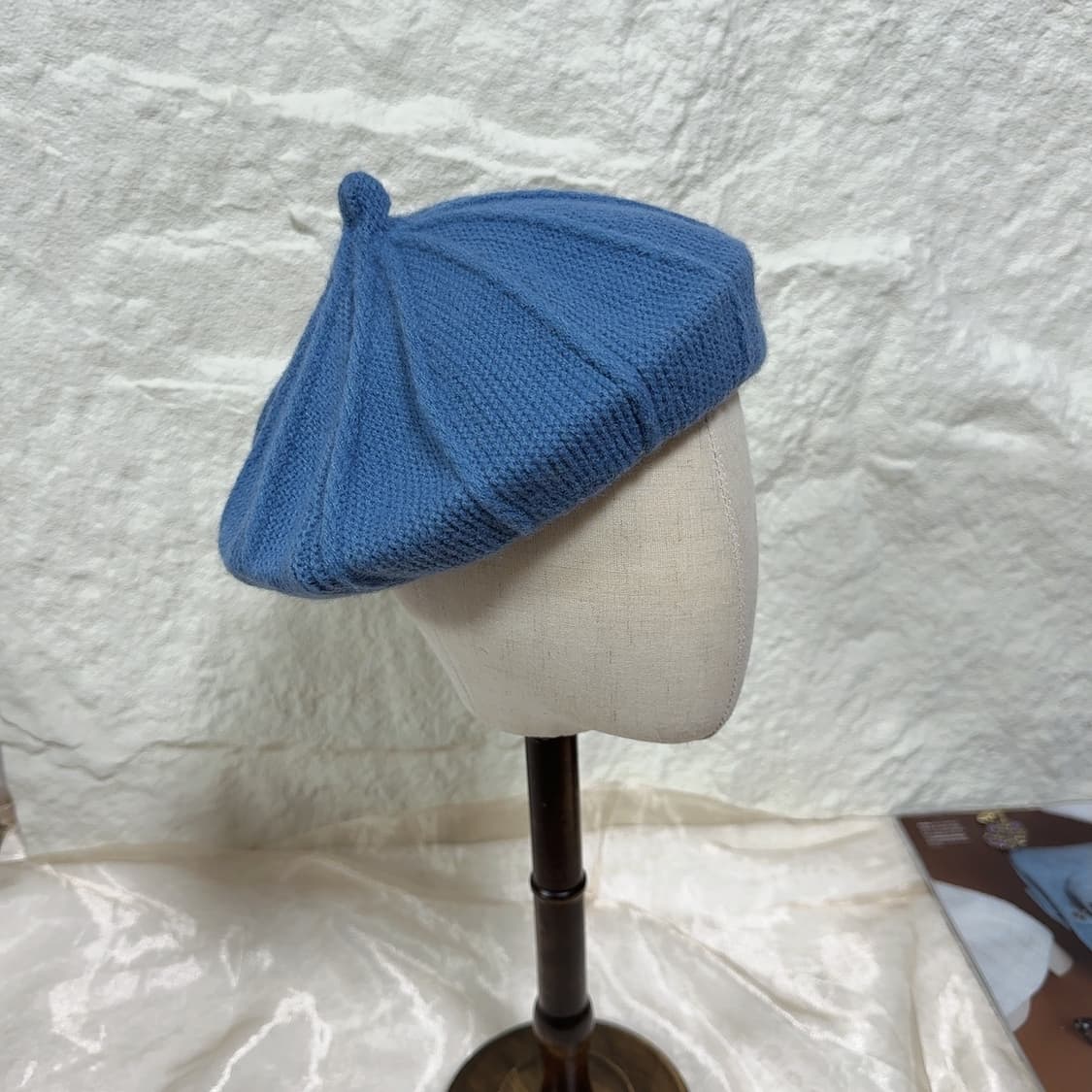 빈티지 블루 프랑스수입 베레모 화가모자 상품이미지2