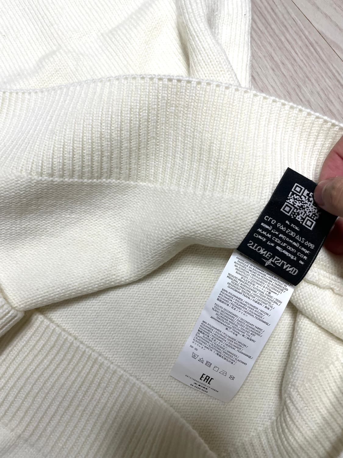 [새상품] 스톤아일랜드 램스울 리브 라운드 니트 상품이미지3