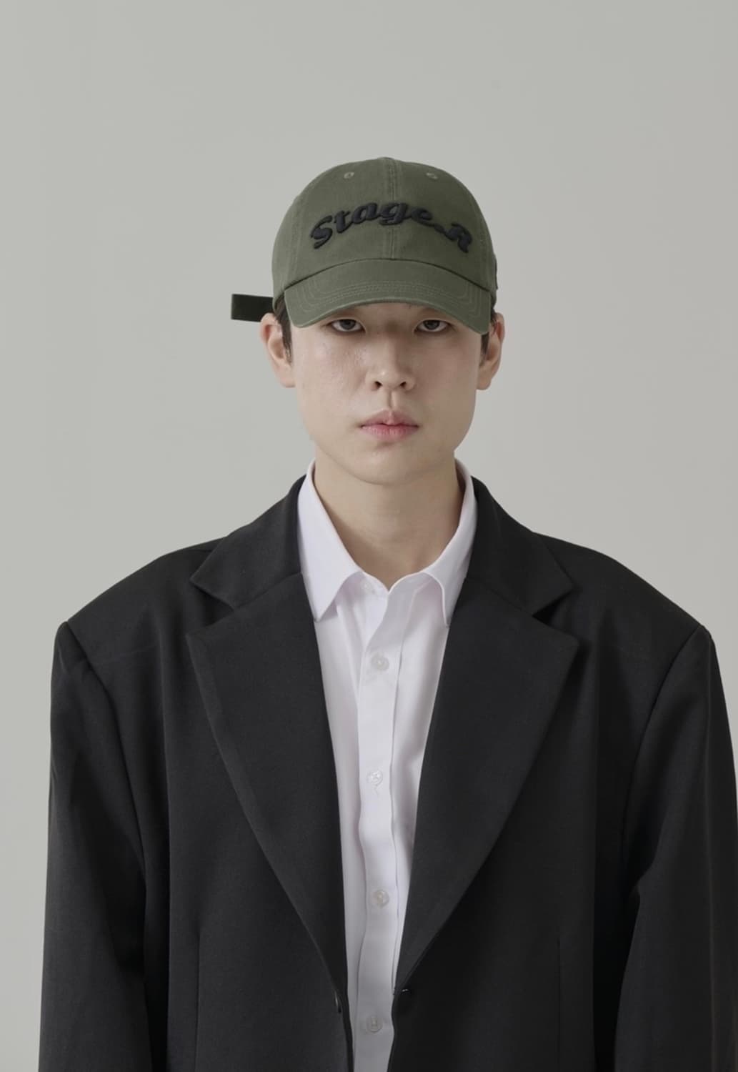 스테이지알 Stage.R 볼륨 로고 워싱 볼캡 카키 OS  상품이미지8