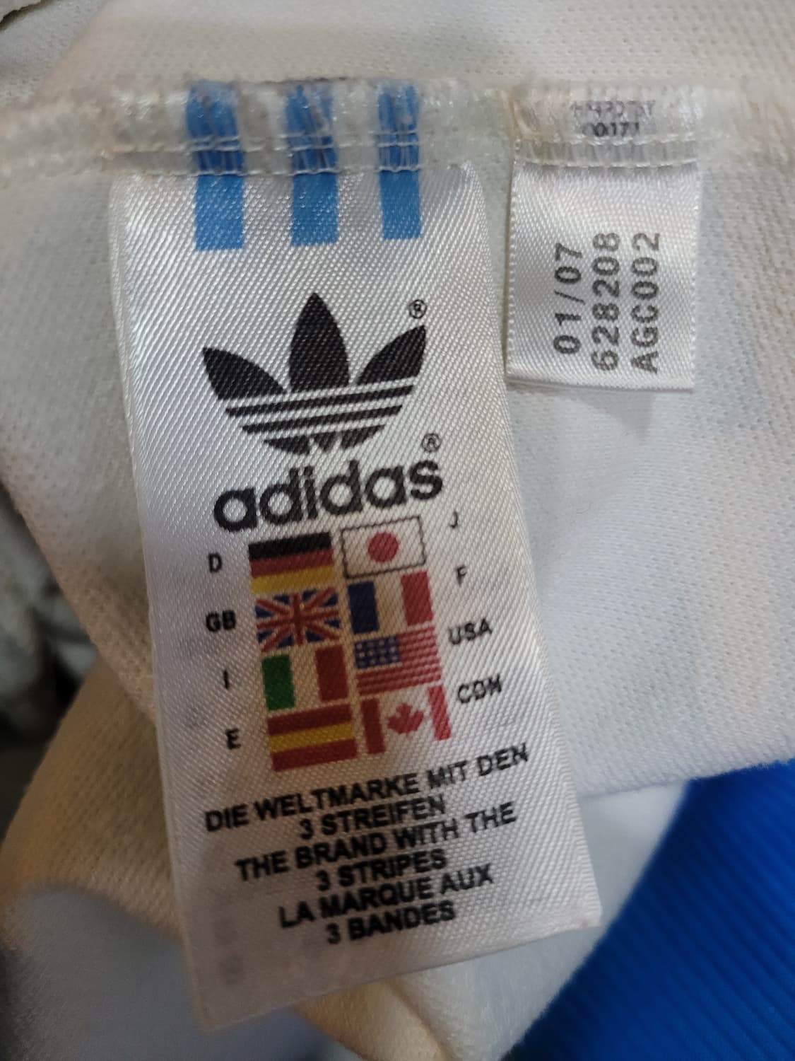 아디다스 올드스쿨 불꽃 레터링 베켄바우어 흰파 대대장 져지 사이즈 100 상품이미지6