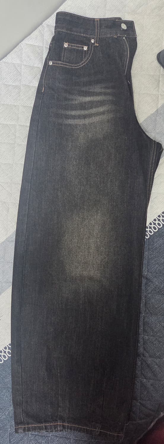 인템포무드 벌룬핏 워시 블랙 데님 상품이미지3