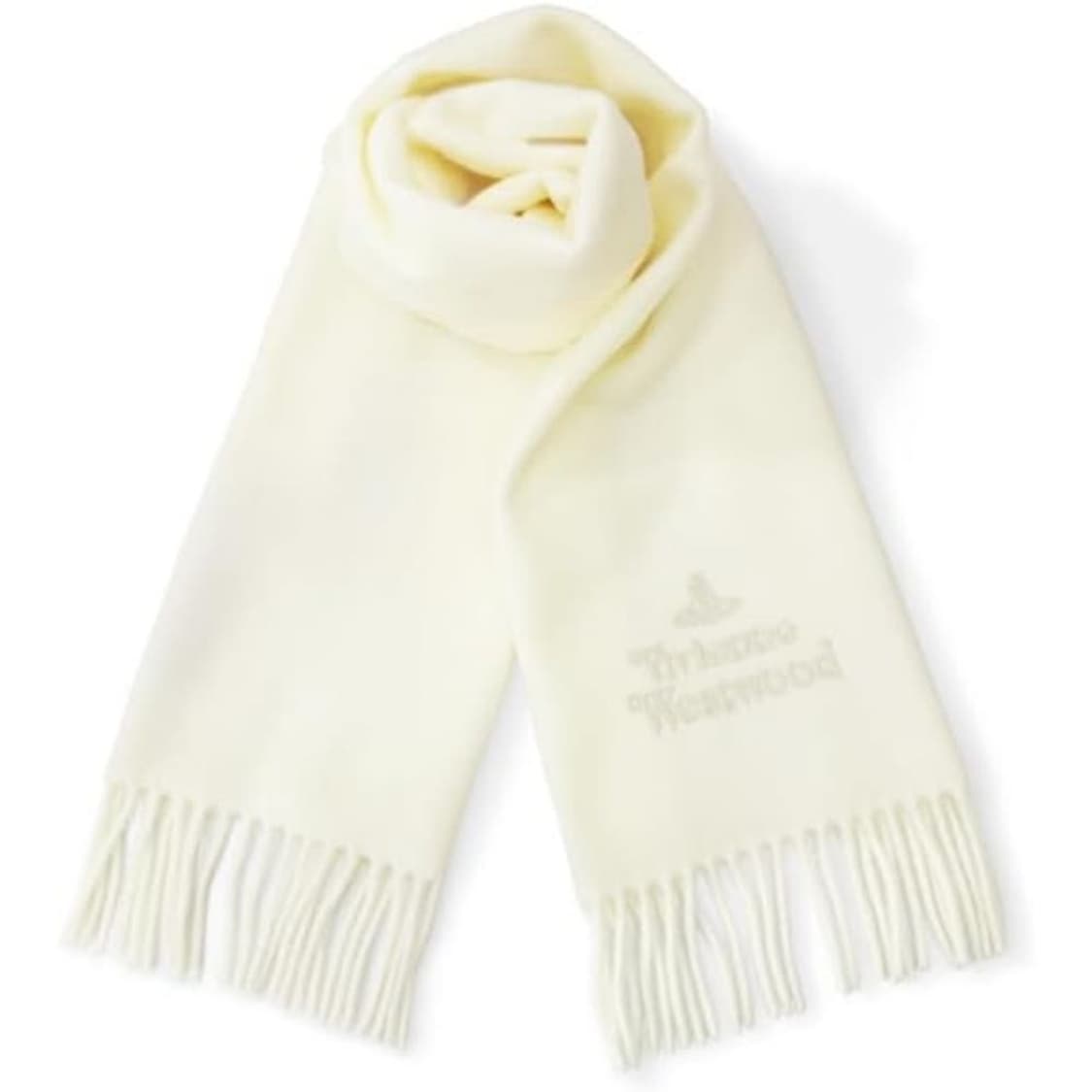 비비안웨스트우드 자수 울머플러 화이트 상품이미지1