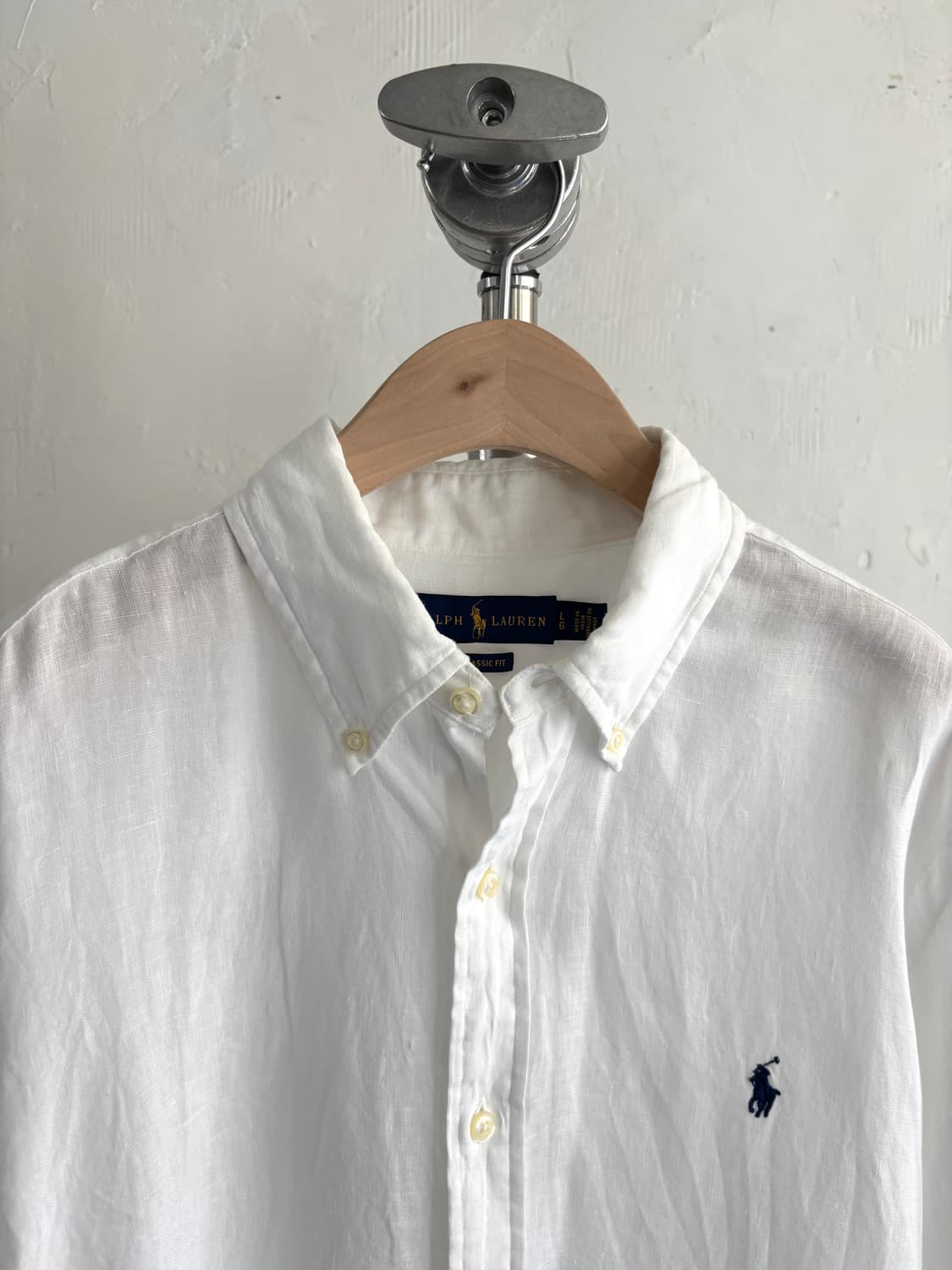 Polo 폴로 랄프로렌 신형 화이트컬러 클래식 핏 린넨셔츠 상품이미지4