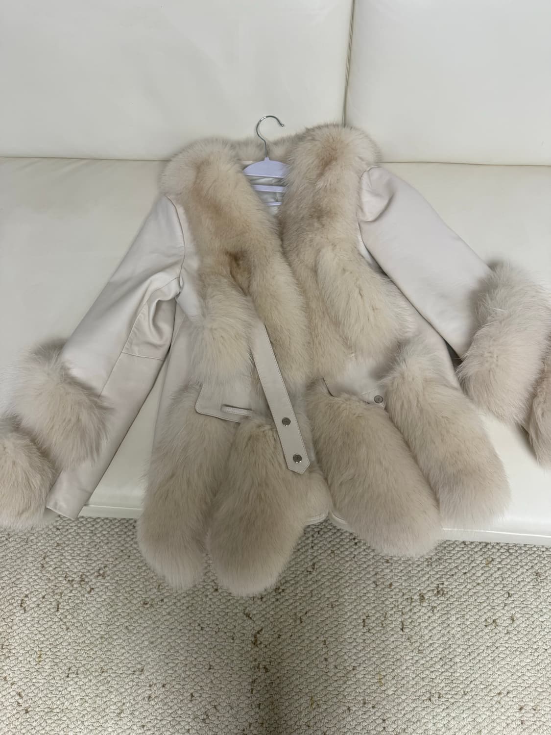 아이보리 폭스 퍼 양가죽 자켓   상품이미지9
