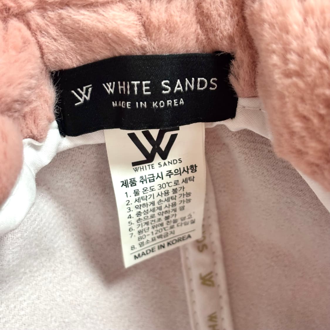 (1회 시착)화이트샌즈 이어머프 캡 퍼 모자 핑크 상품이미지5