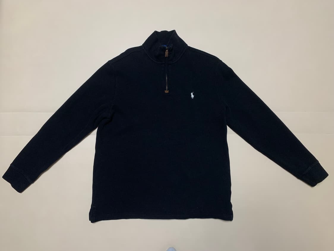 [L] POLO BY RALPH LAUREN 반집업 맨투맨 블랙 상품이미지1