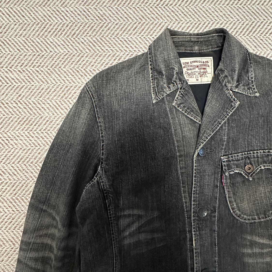 LEVI'S black denim jacket 상품이미지3