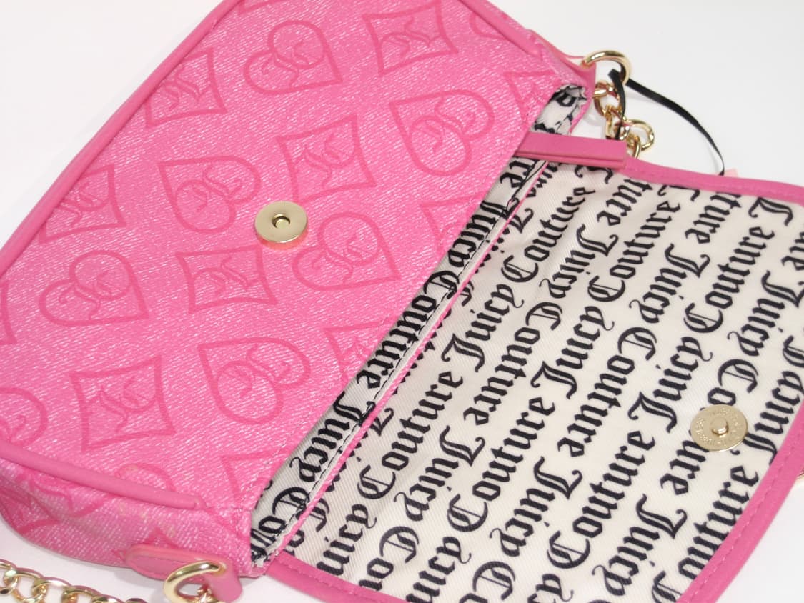 쥬시 꾸뛰르 하트포션 플립 숄더백 핫핑크 상품이미지4
