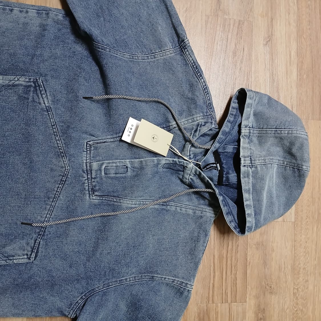 해외판 미사용 데님 아노락 청후드 자켓 남녀공용 상품이미지2