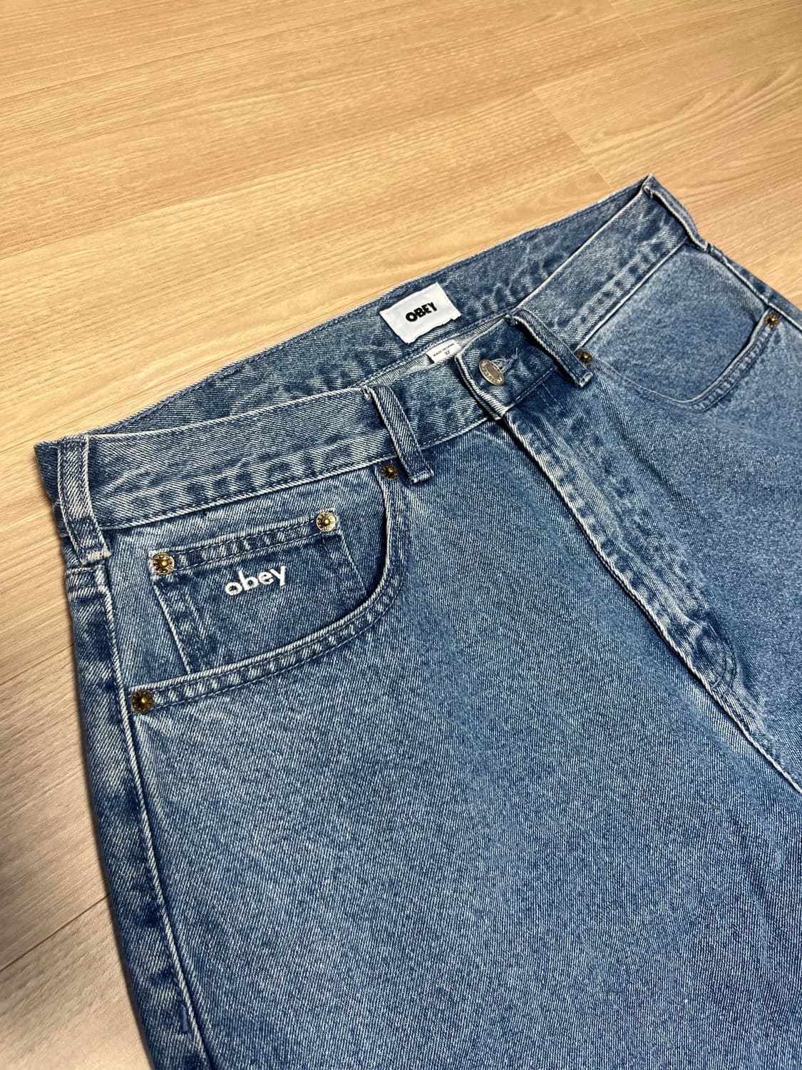 오베이 빅위그 베기 데님 라이트 인디고 32사이즈 상품이미지1