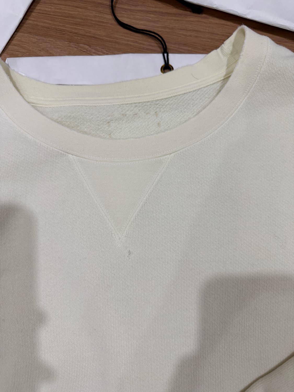 (3)visvim 비즈빔 스웨트 맨투맨 데미지드 라이트옐로우 상품이미지4