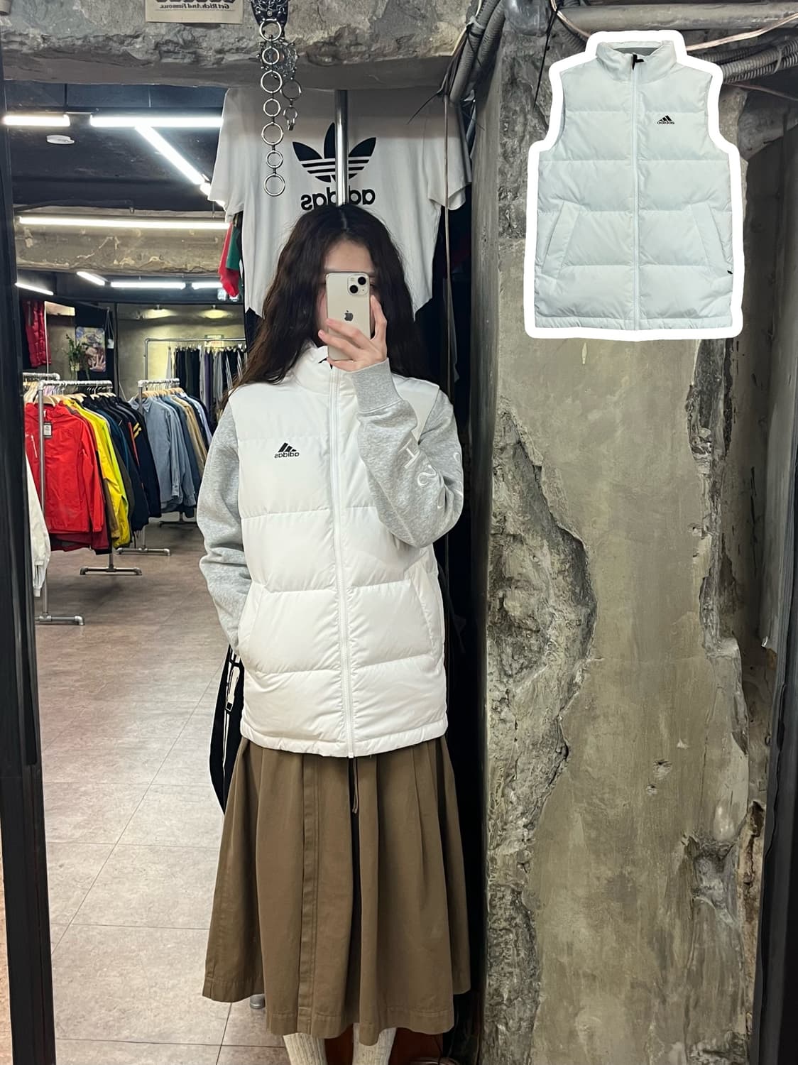 아디다스 덕 다운 베스트 화이트 S #csz2312 상품이미지1