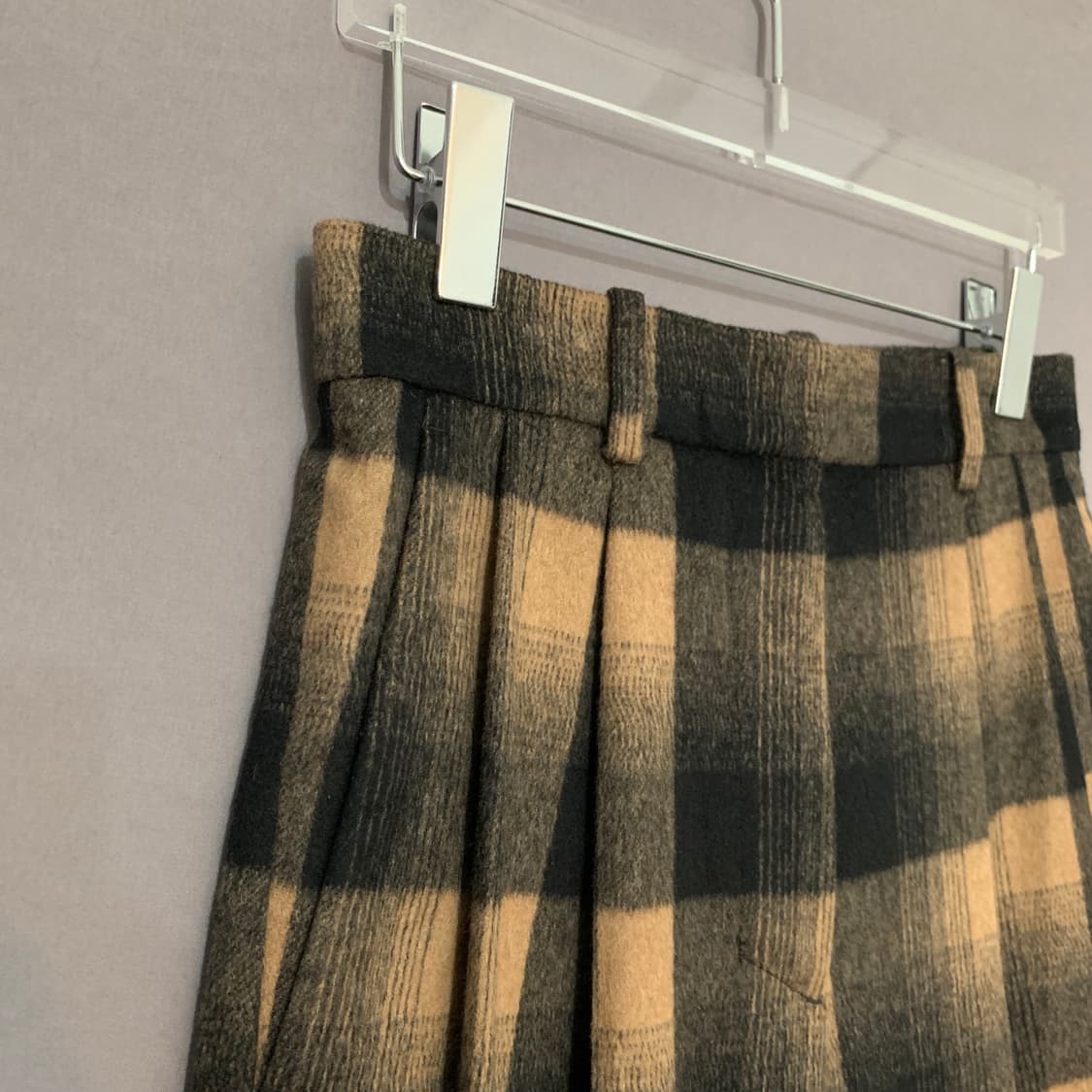 32 COS 코스 체크 울 블렌드 와이드 팬츠 바지 상품이미지4