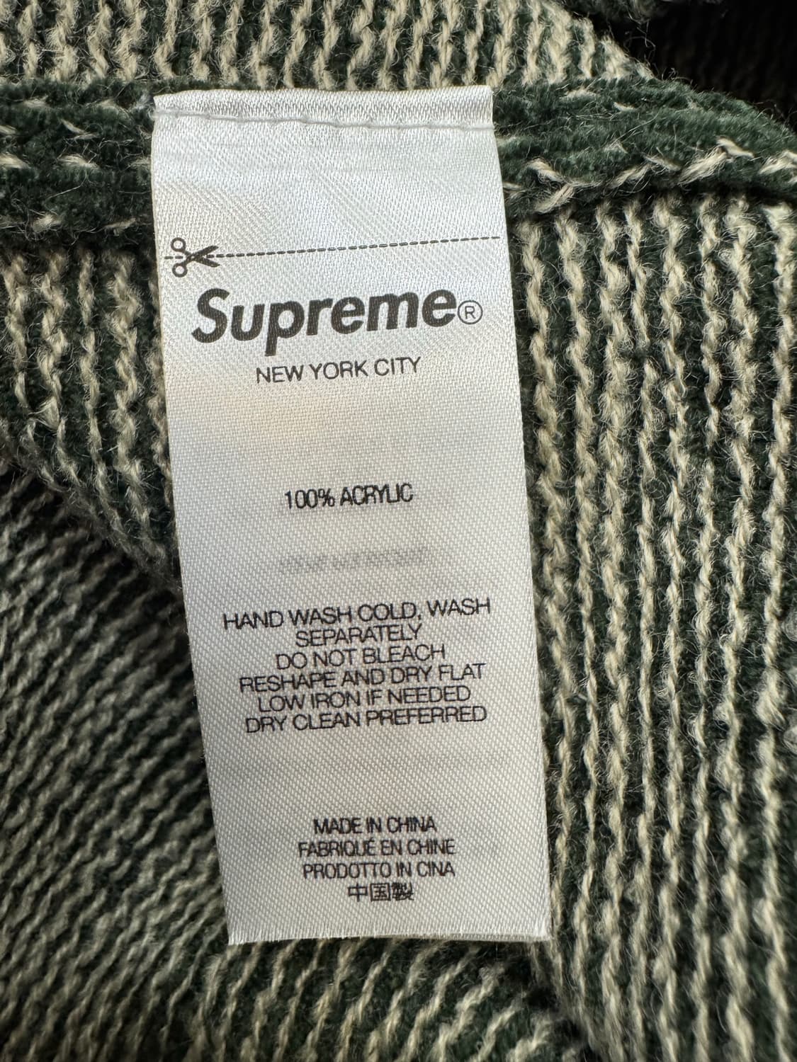 [S] 슈프림 콘트라스트 아크 스웨터 올리브 - 24SS 상품이미지7