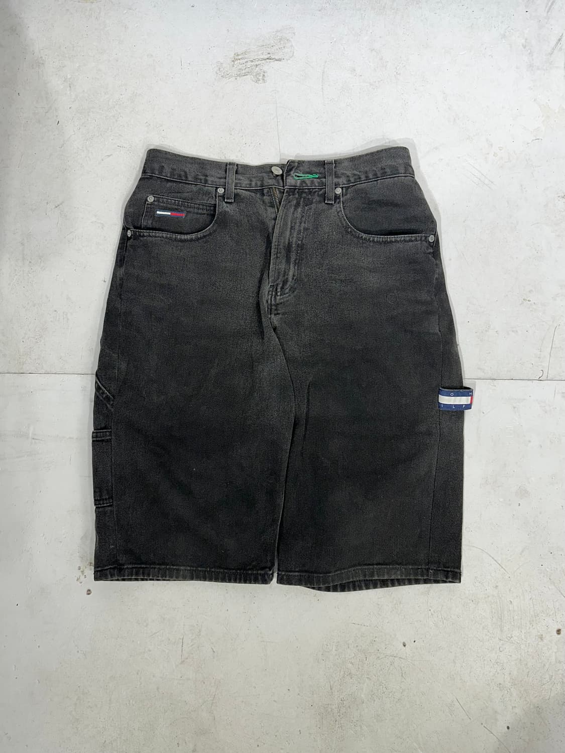 00s 타미 힐피거 카펜터 흑청 버뮤다 팬츠 반바지  상품이미지4