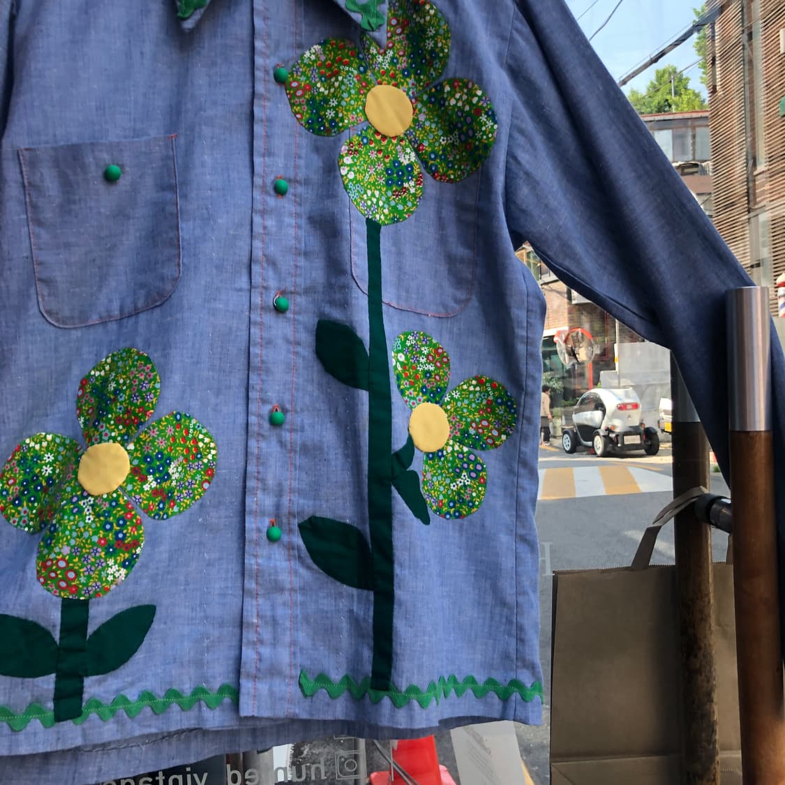 70s Vintage chambray shirt-S 상품이미지3