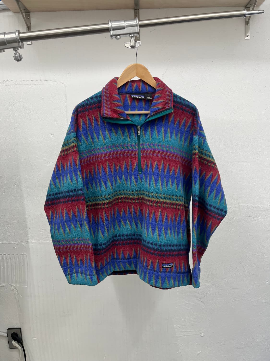 XL) 93's PATAGONIA AZTEC FLEECE ZIP-UP 상품이미지1