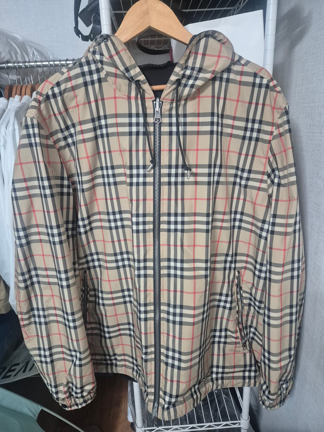 버버리 리버시블 빈티지 체크 후드 자켓 상품이미지1