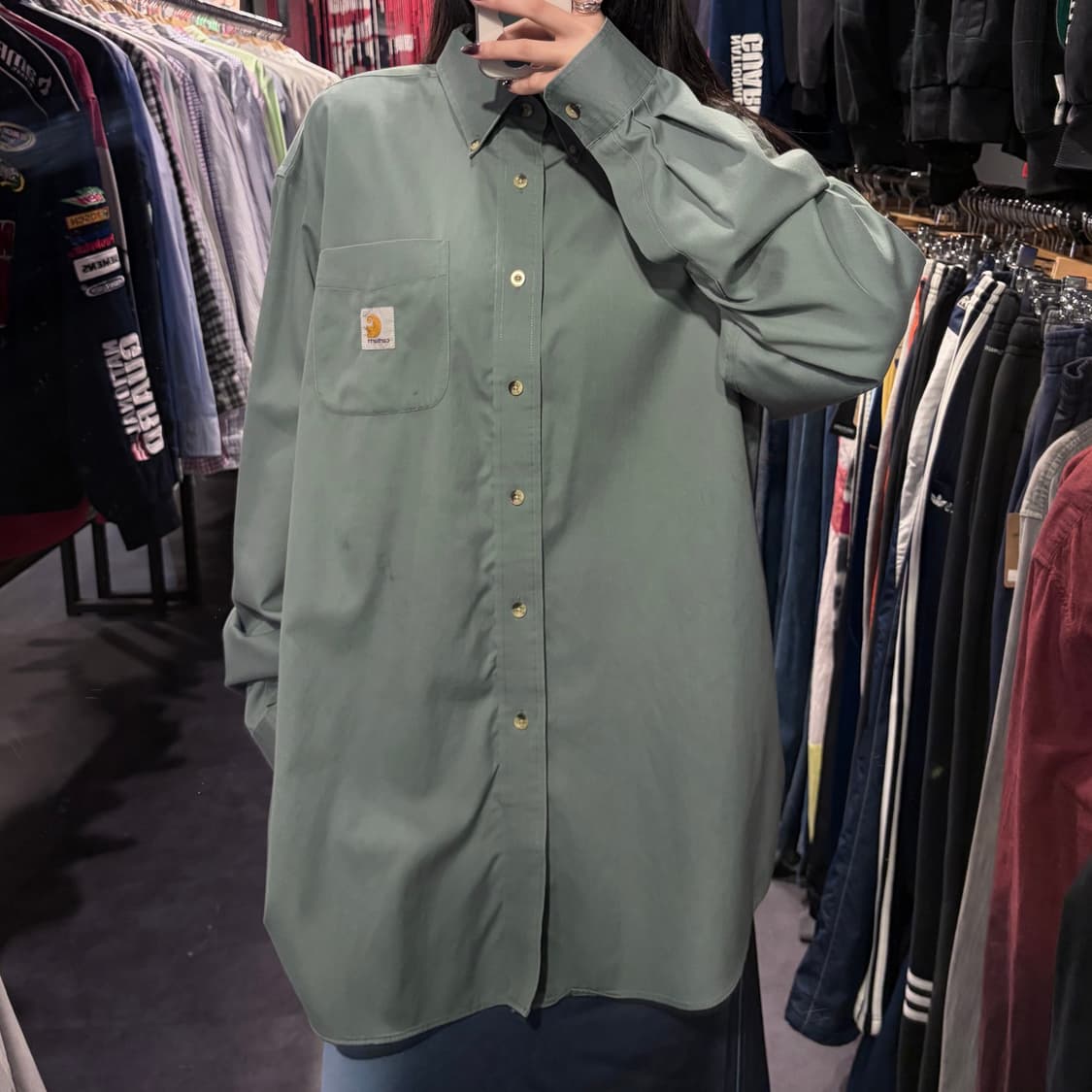 [IM]Carhartt 칼하트 긴팔 셔츠 세이지그린 상품이미지2
