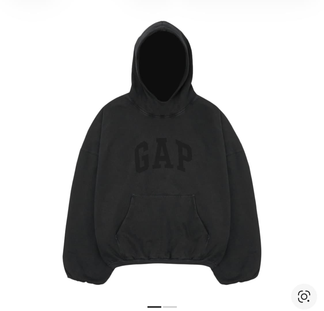 이지 갭 발렌시아가 도브 후드 워시드 블랙 (S) 상품이미지1