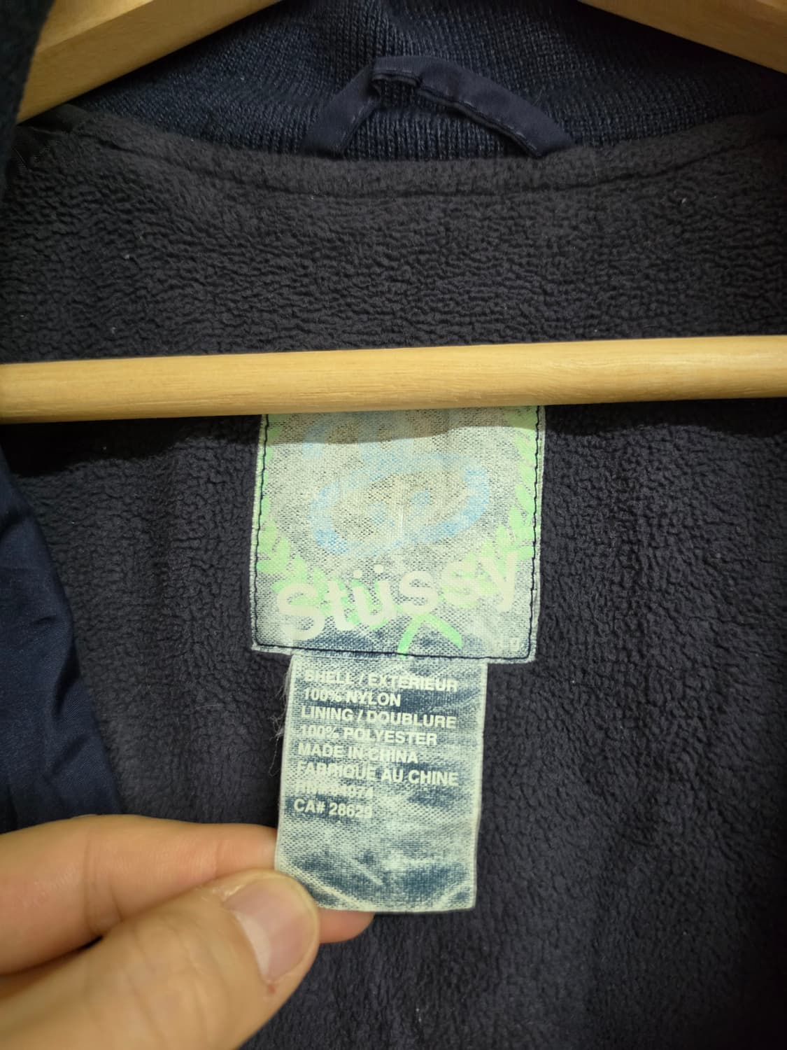 00s 스투시 더블링크 봄버 블루종 자켓 L 상품이미지3