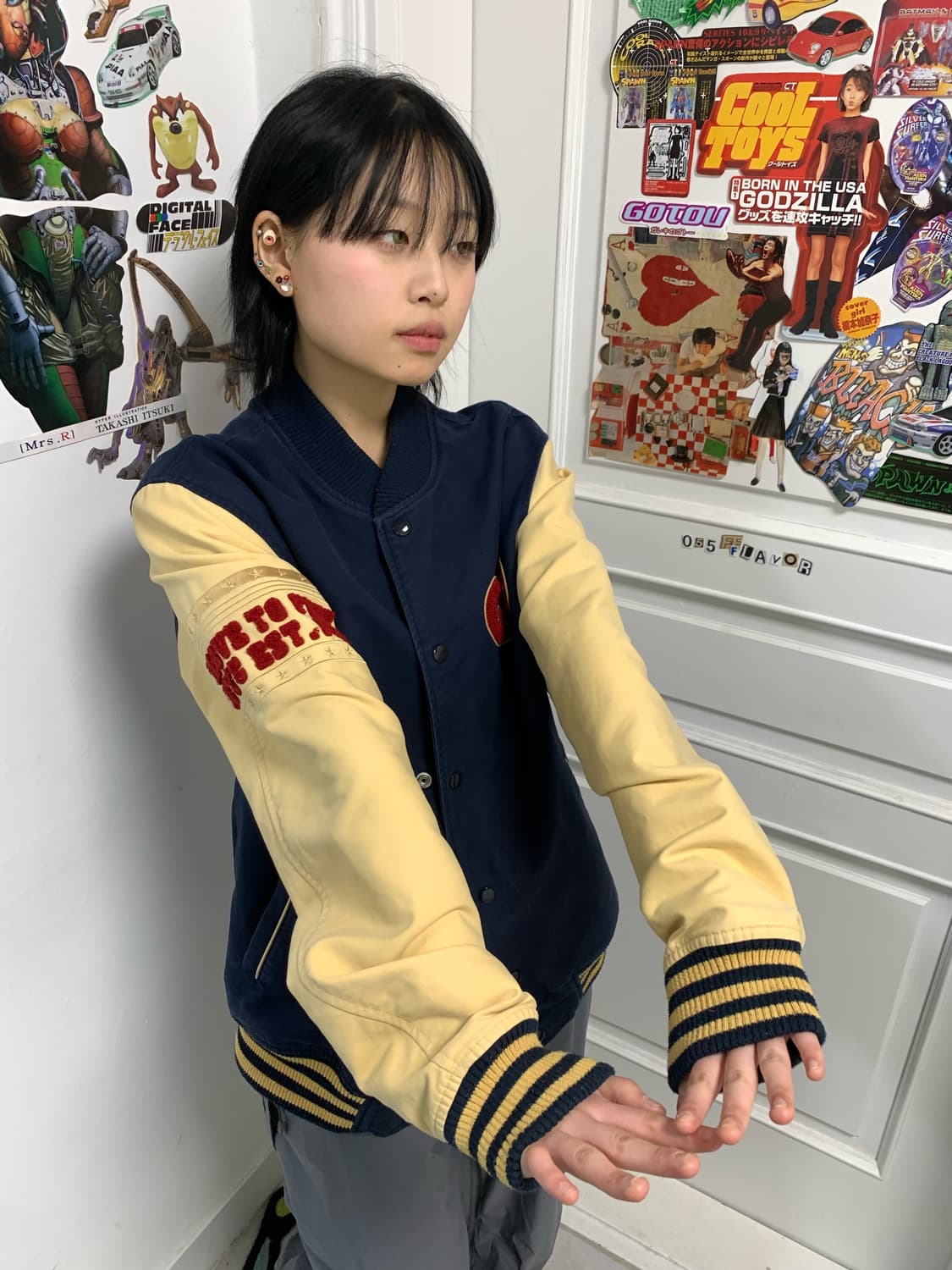 FUBU 푸부 빅로고 바시티 자켓 상품이미지4