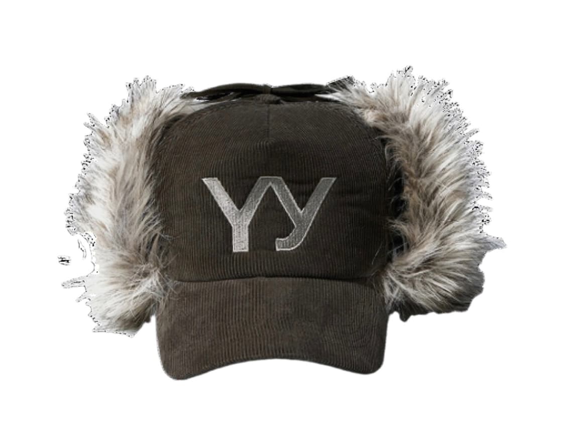 (새상품) 오픈와이와이 포우 퍼 코듀로이 이어플랩 캡 카키 상품이미지1