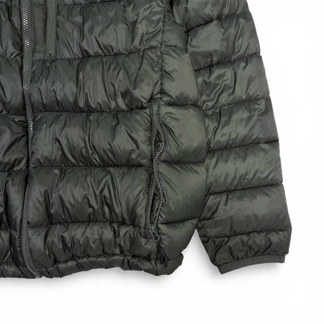 H&M 경량 패딩 카키 상품이미지5