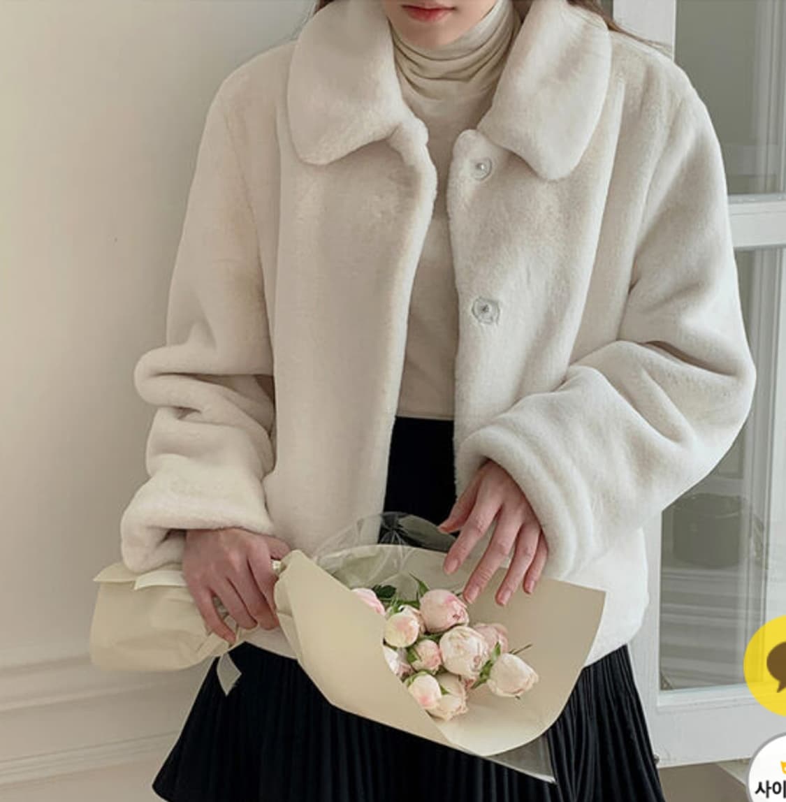 베니토(BENITO) 블랙 몬드 퍼자켓 프리사이즈 새상품 상품이미지3