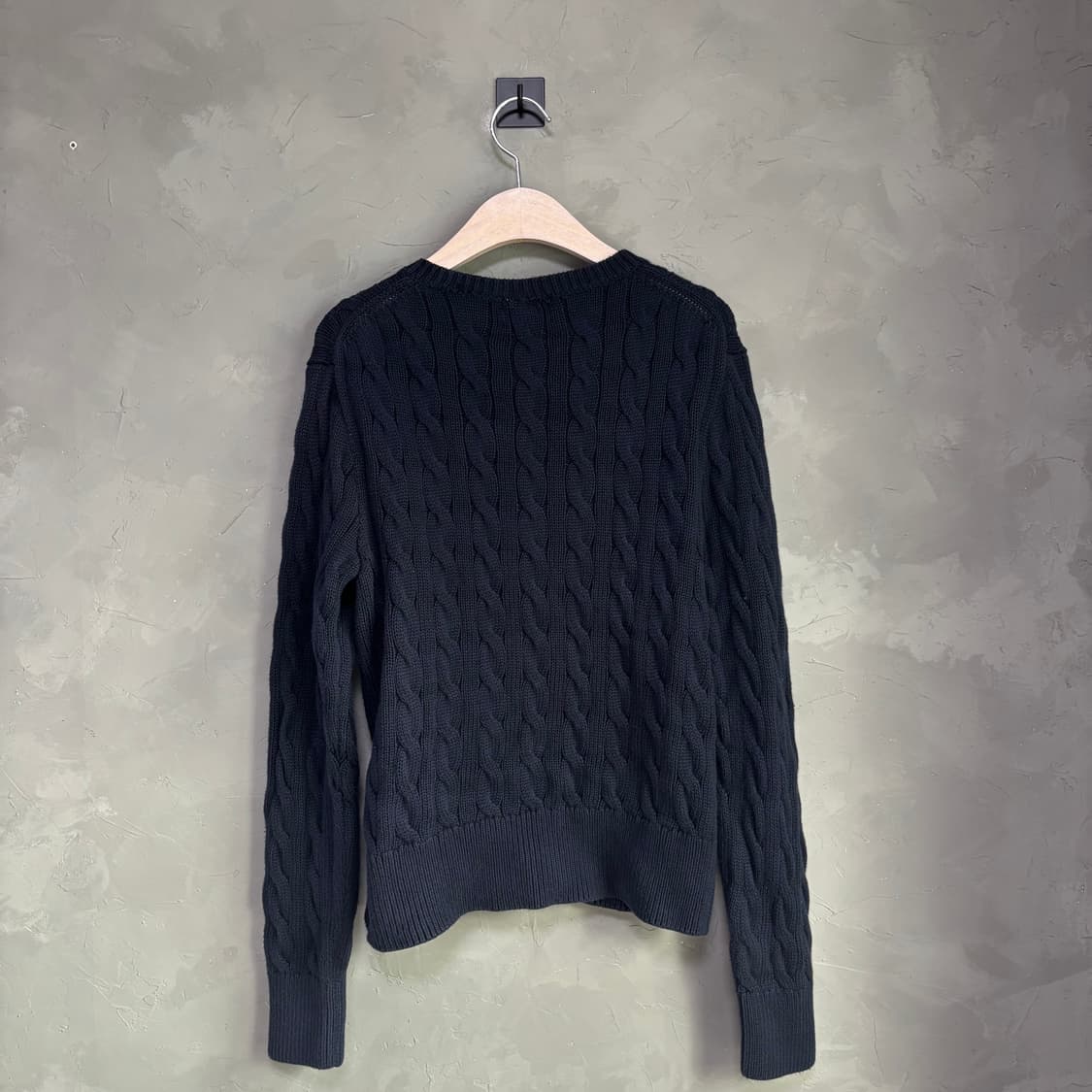 폴로 랄프로렌 꽈배기 니트 가디건 네이비 상품이미지4