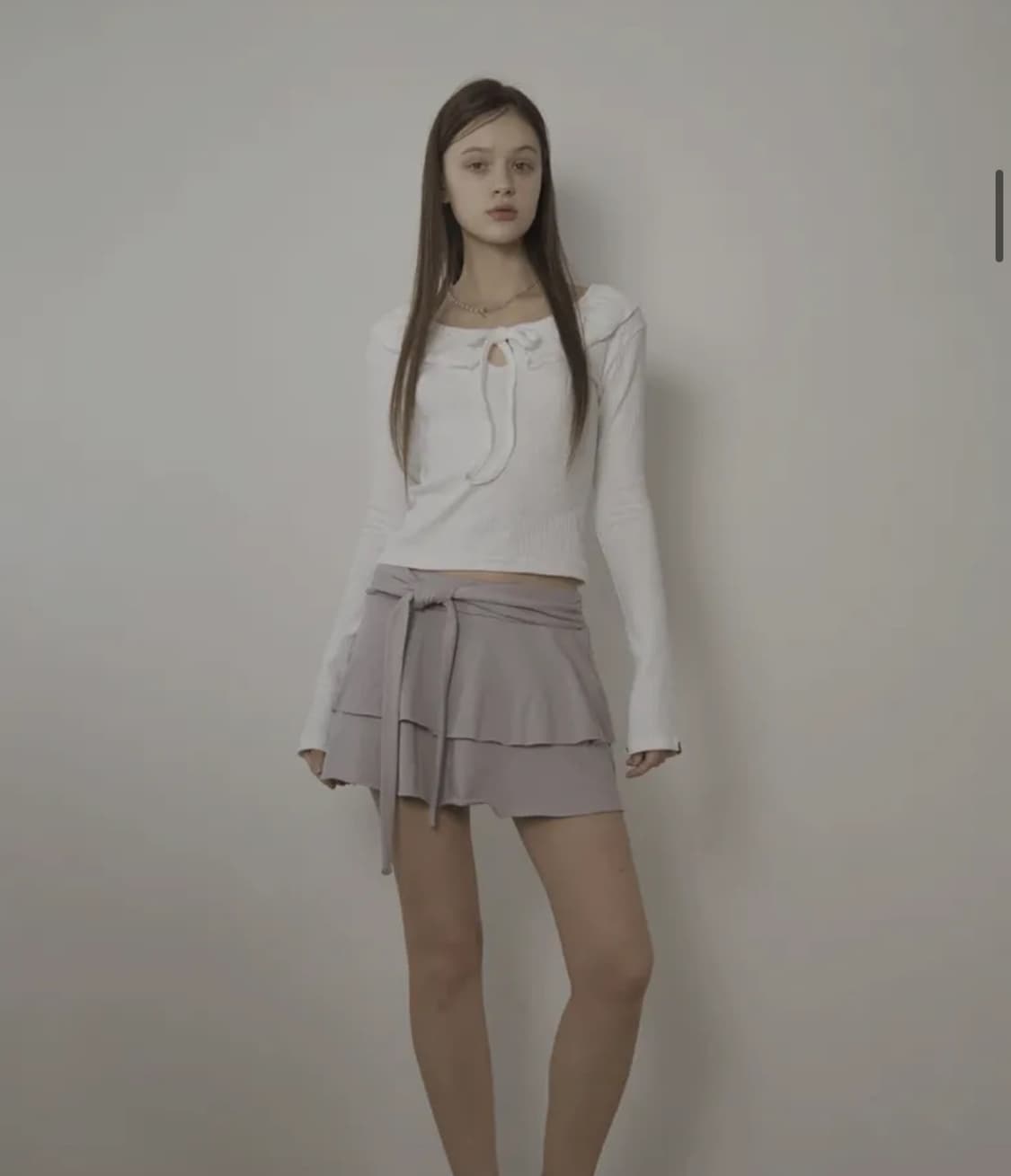 벨리아르 플리에 스커트 모브그레이 PLIE SKIRT-MAUVE GRAY 상품이미지1