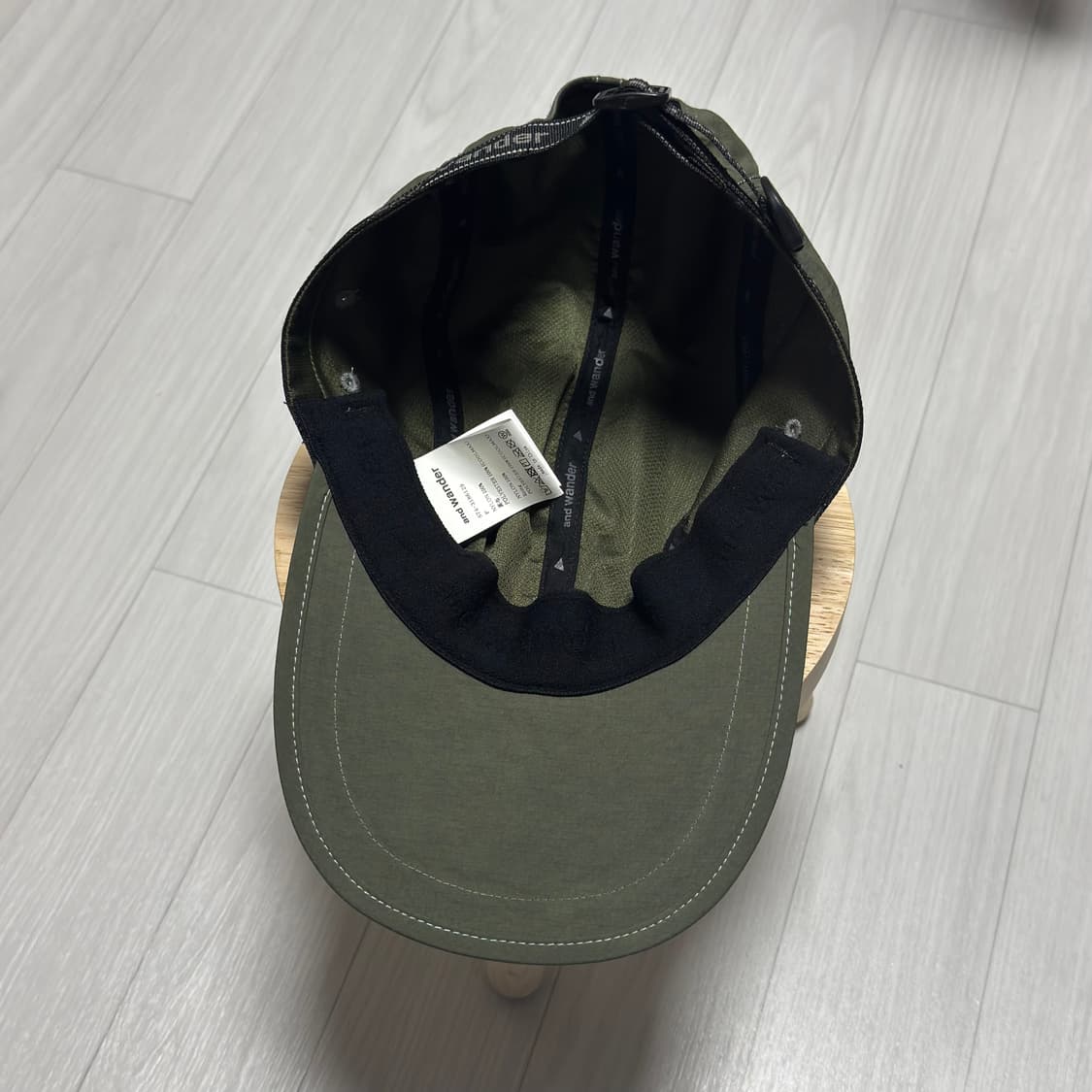 앤드원더 and wander JQ 테이프 캡 카키 상품이미지6