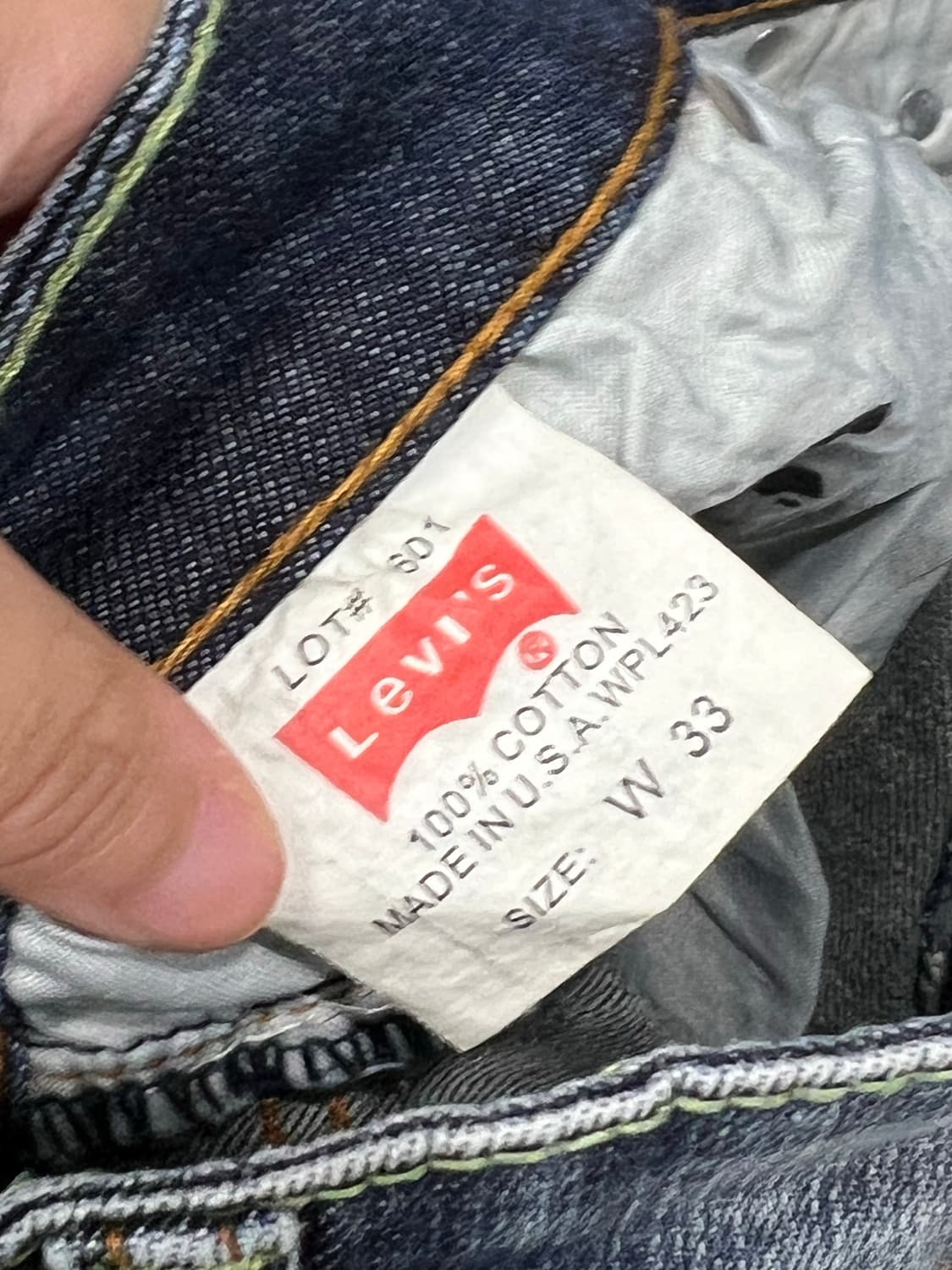 리바이스 504 워시드 슬림핏 데님 팬츠 made in U.S.A 상품이미지4