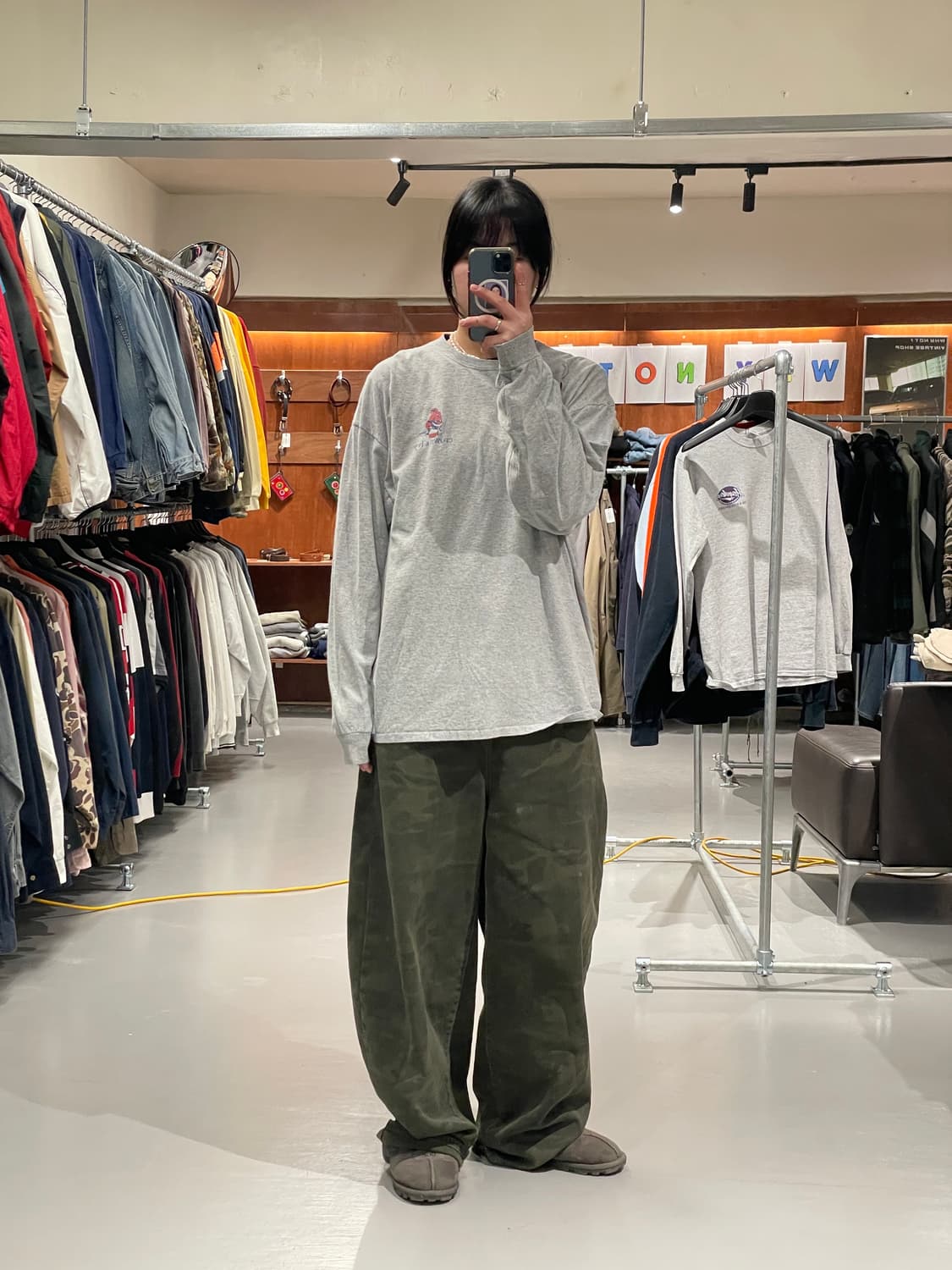 빈티지 롱슬리브 티셔츠(그레이)   상품이미지3