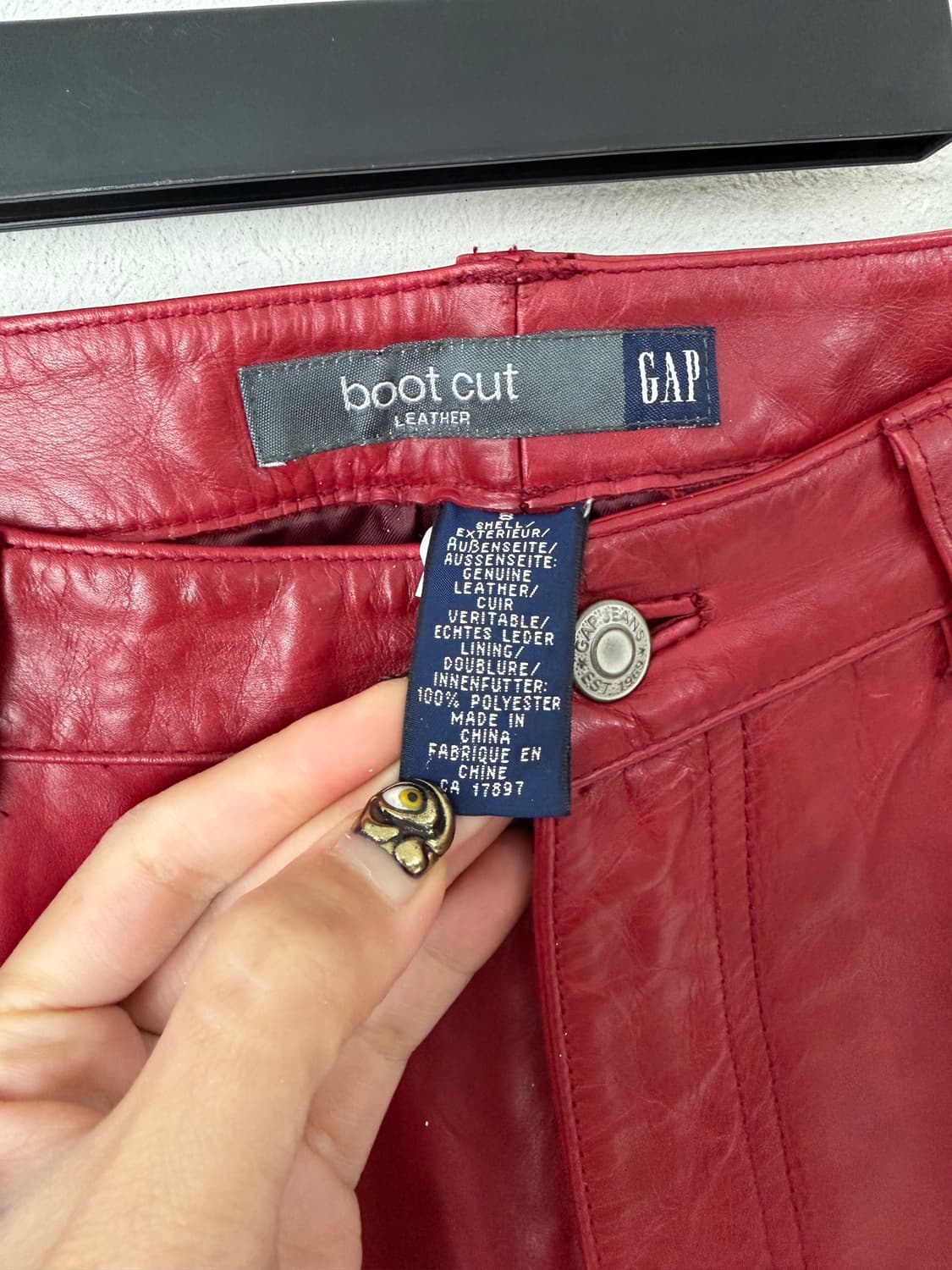 올드 갭 레더 팬츠 상품이미지5