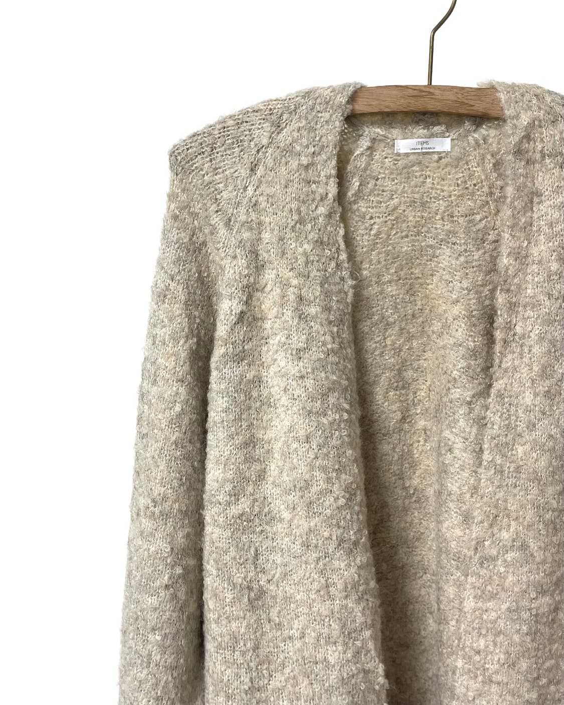 URBAN RESEARCH Bouclé Knit Long Cardigan 상품이미지3