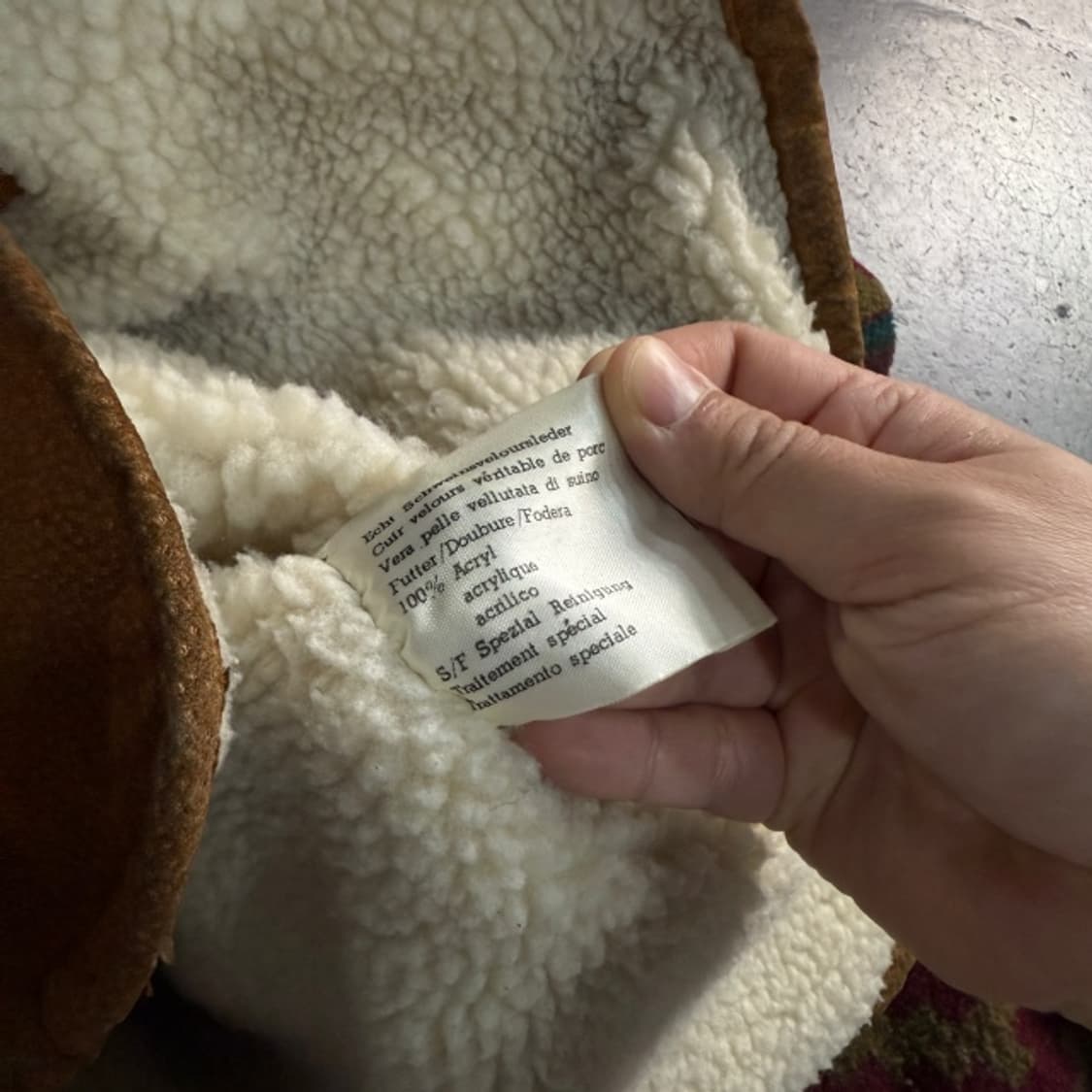 105 빈티지 웨스턴 노르딕 패턴 돈피 무스탕 자켓 상품이미지5