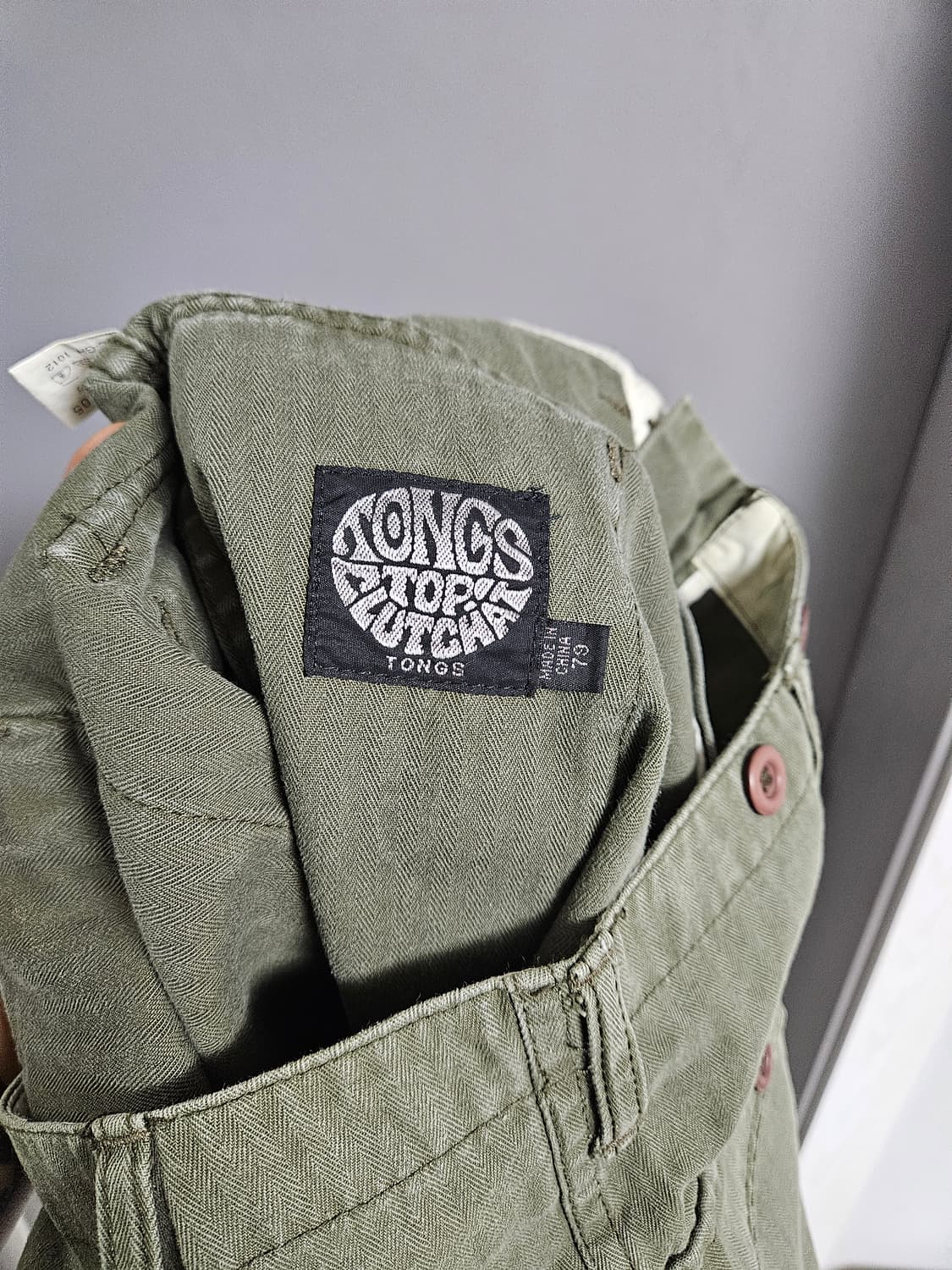 TONGS 카키 U.S. ARMY 와이드 카고 팬츠 상품이미지7