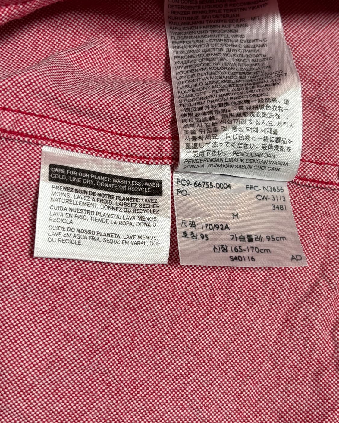 (M) 리바이스 샴브레이 버튼다운 셔츠 핑크 상품이미지7