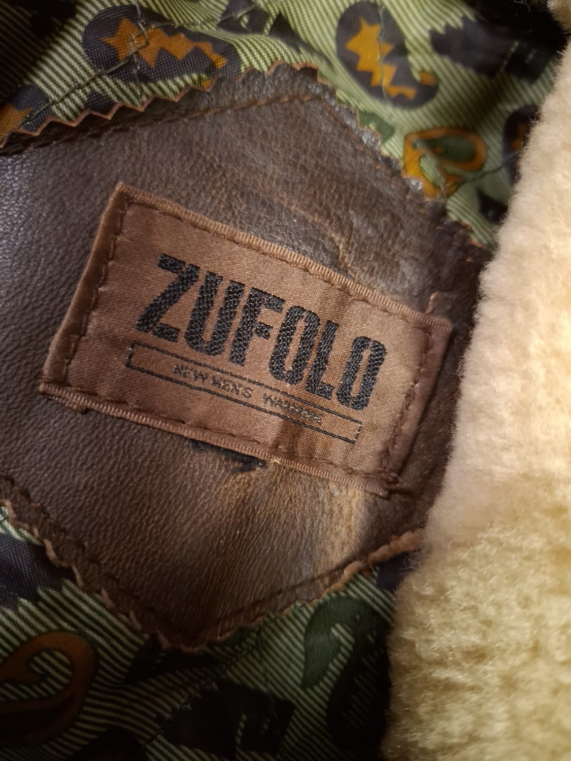 오리지날 90's 일본판 ZUFOLO 리얼레더 항공자켓 상품이미지3