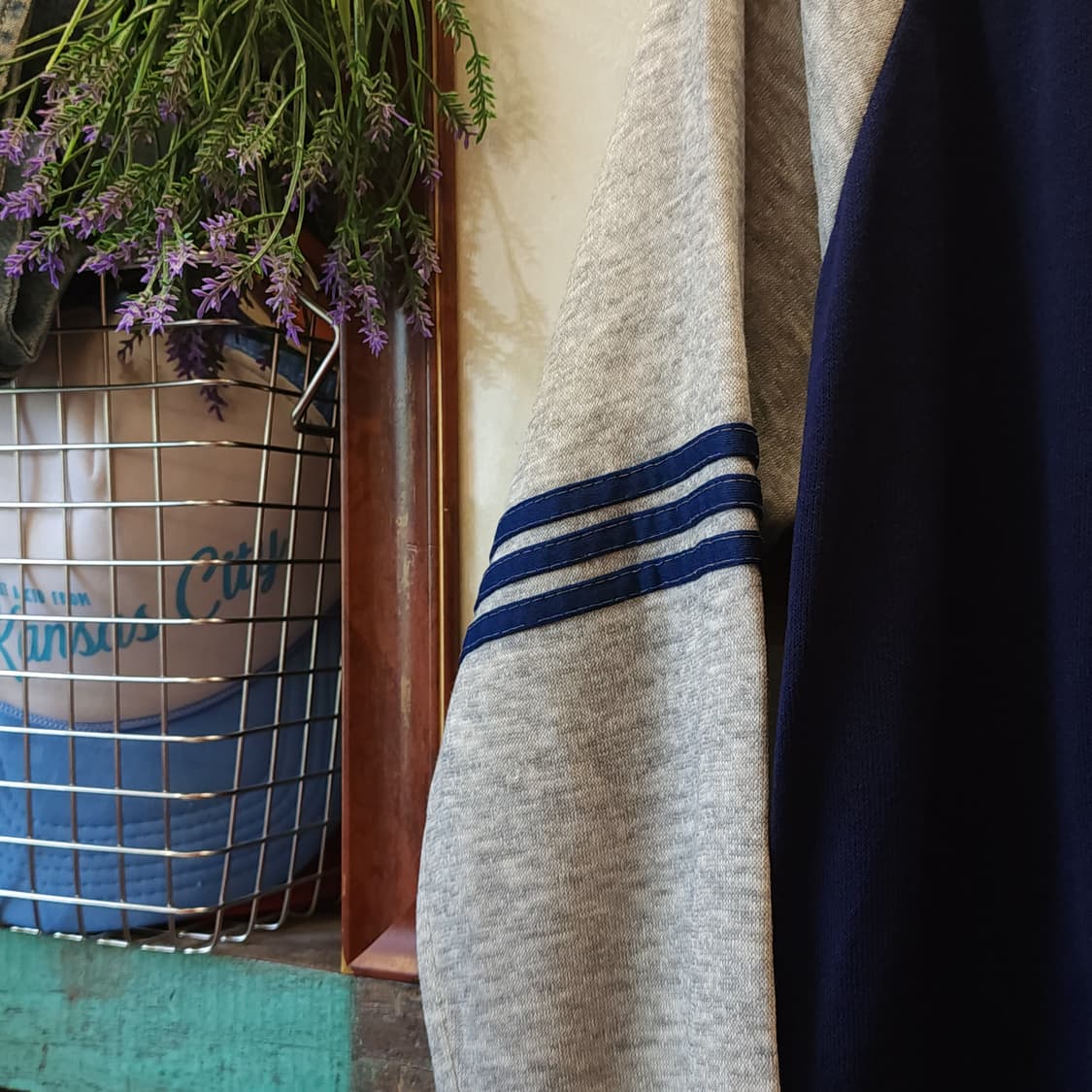 70s 빈티지 트레이닝 집업 자켓 블루 그레이 m 상품이미지7