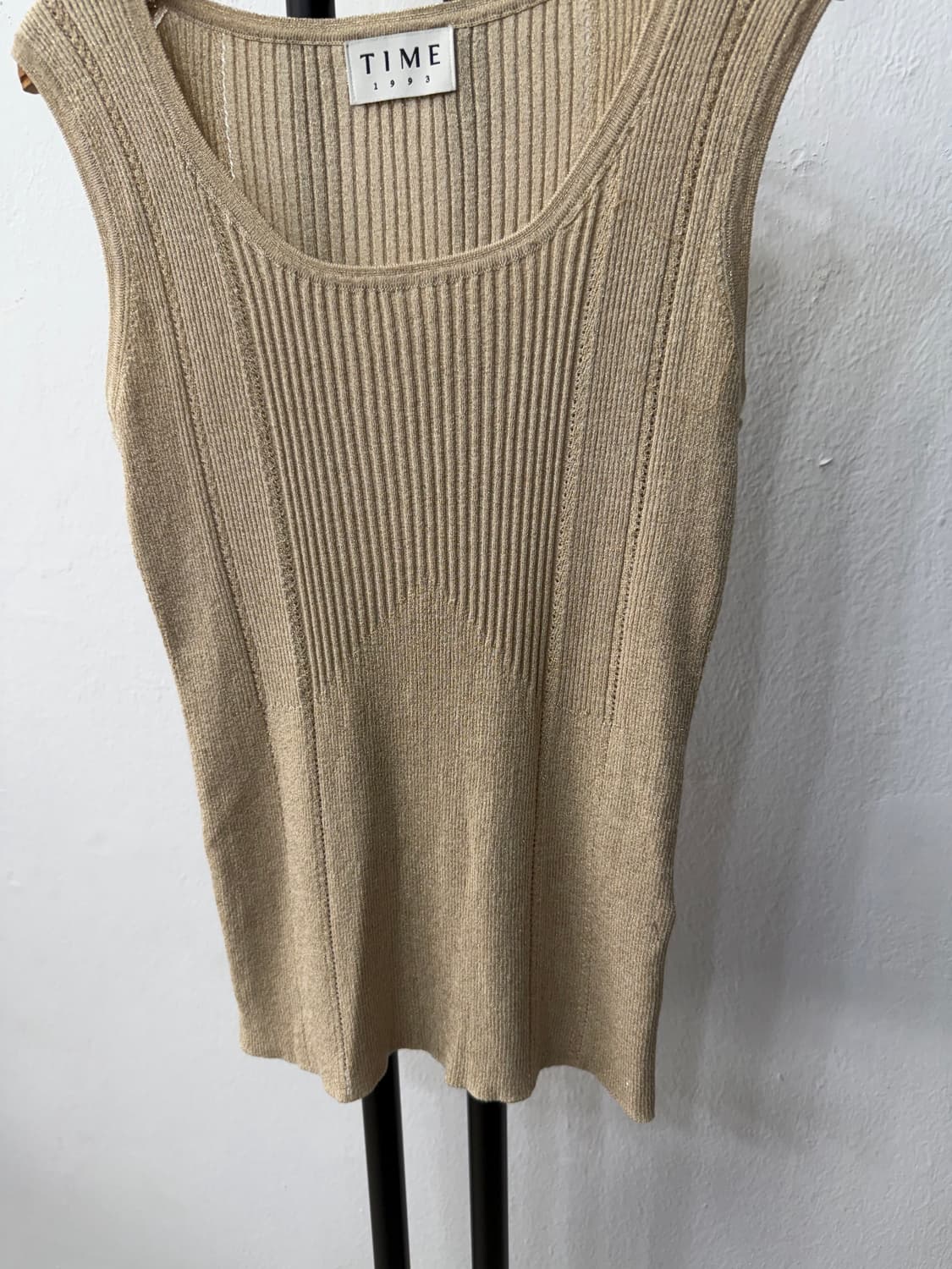 정품) TIME 타임 한섬 22ss 골지 니트 탑 90F 상품이미지3