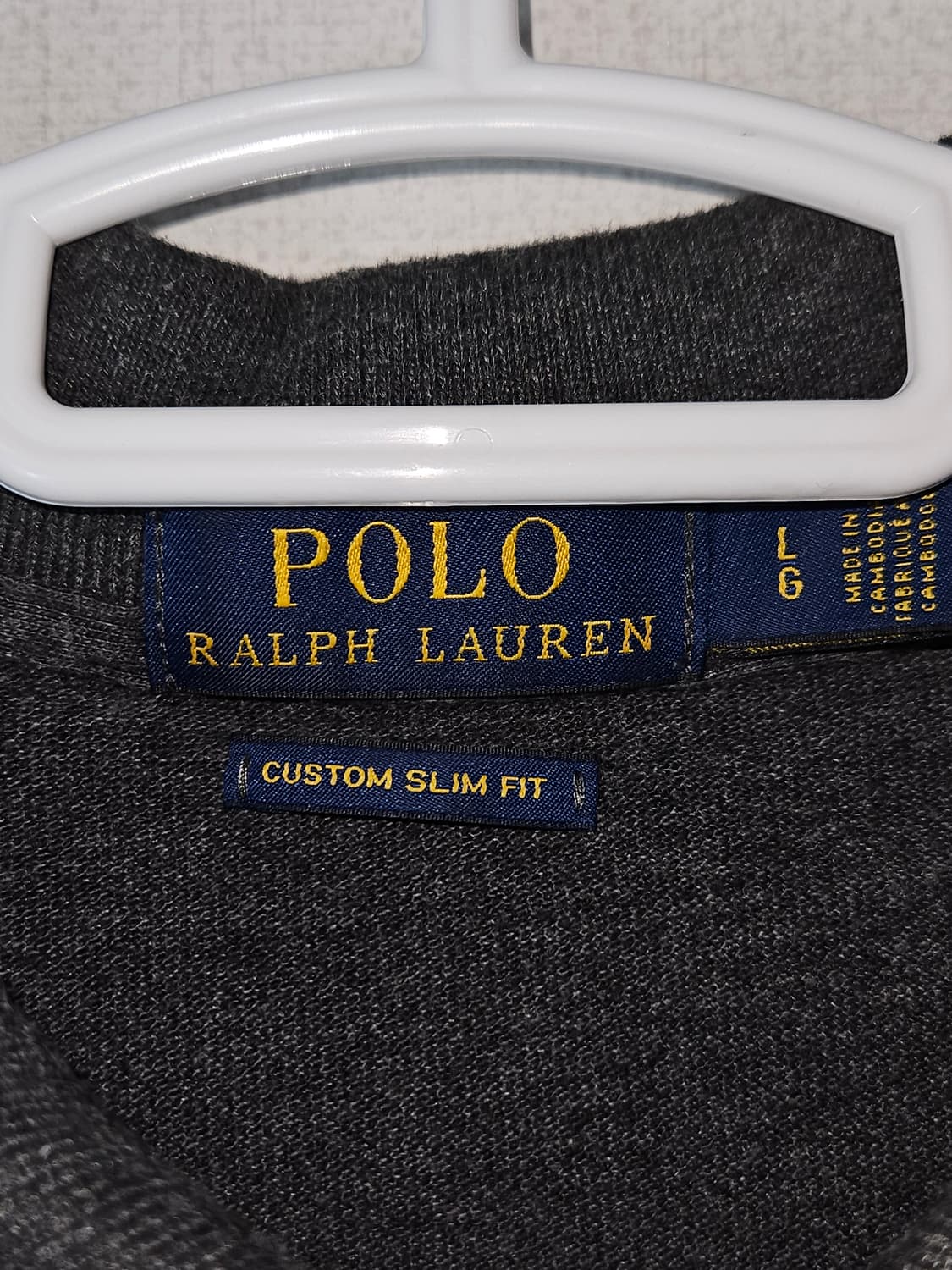 폴로 랄프로렌 신형 카라티셔츠 긴팔 챠콜 L 상품이미지3