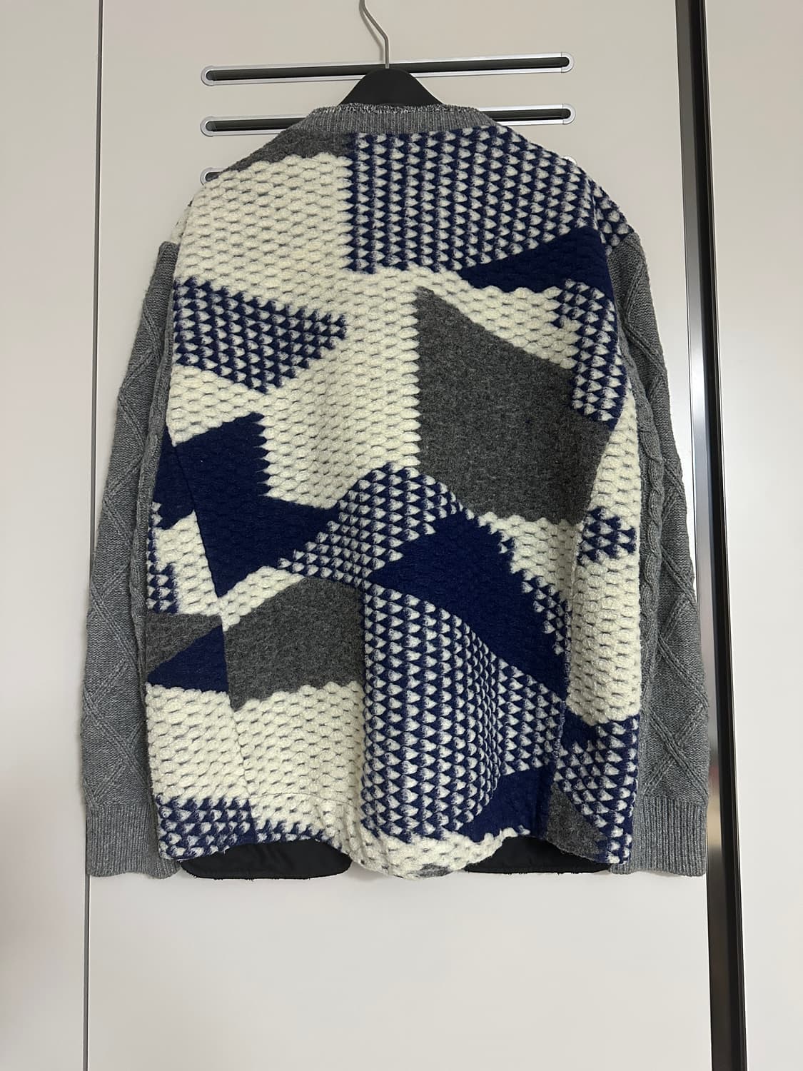 BNX 패턴 니트 집업 상품이미지2